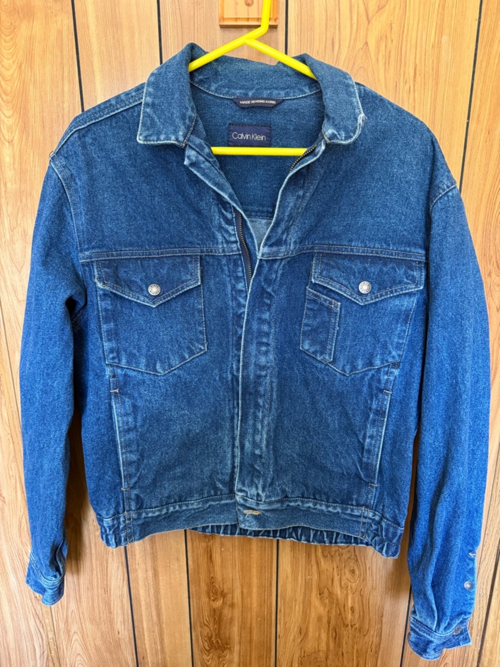 Calvin Klein vintage 80s 90s Y2K model off duty Denim trucker jacket
